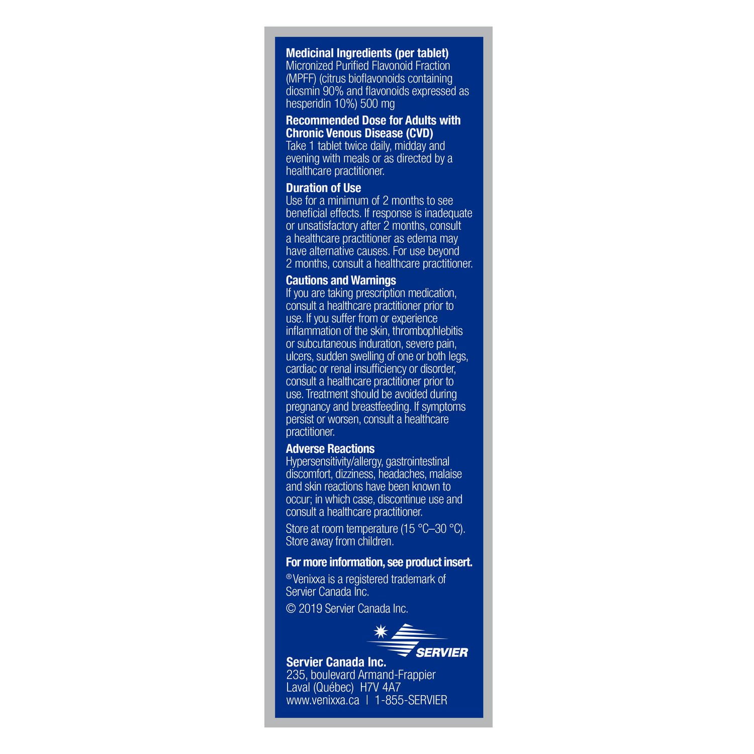 VENIXXA® Jambes en Sante<br>Marque MVL n ° 1 recommandée par les médecins 30 comprimés