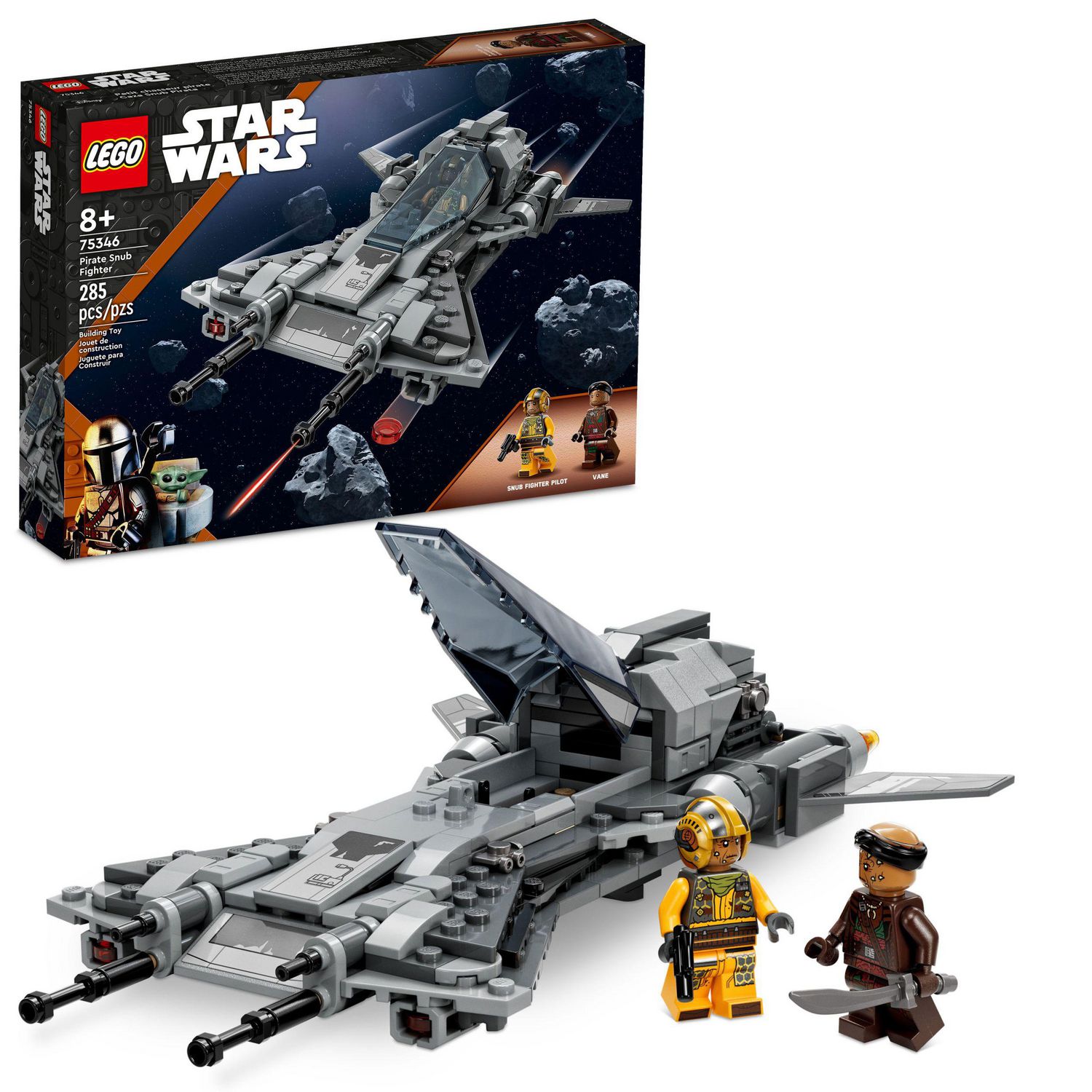 Fighter　Gift　285　Includes　the　Mandalorian　Wars　Ages　for　Wars　Boys,　Pirate　4th　LEGO　Pieces,　75346　May　Star　8+　Snub　Star