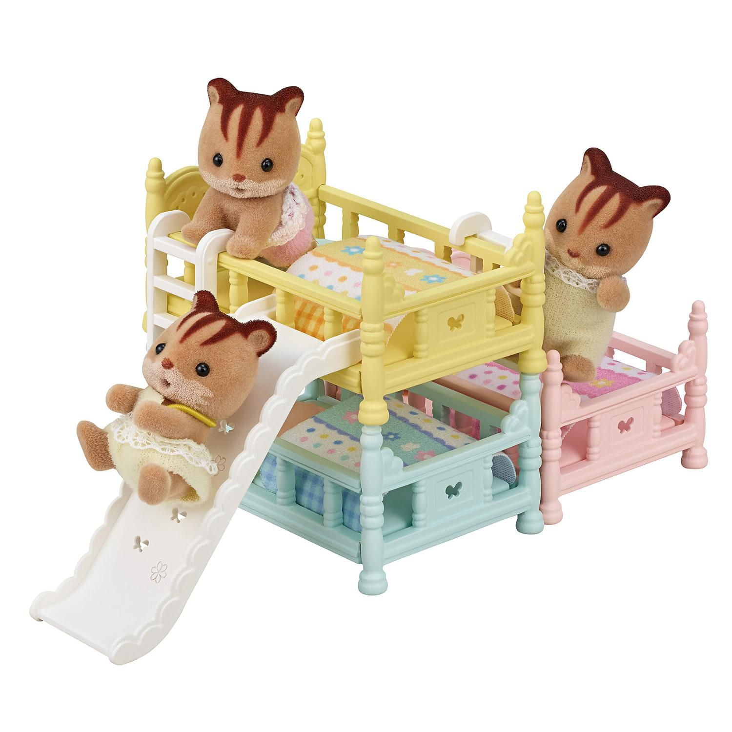 Calico Critters Triple Bunk Beds Dollhouse Furniture Set Dollhouse Furniture Set