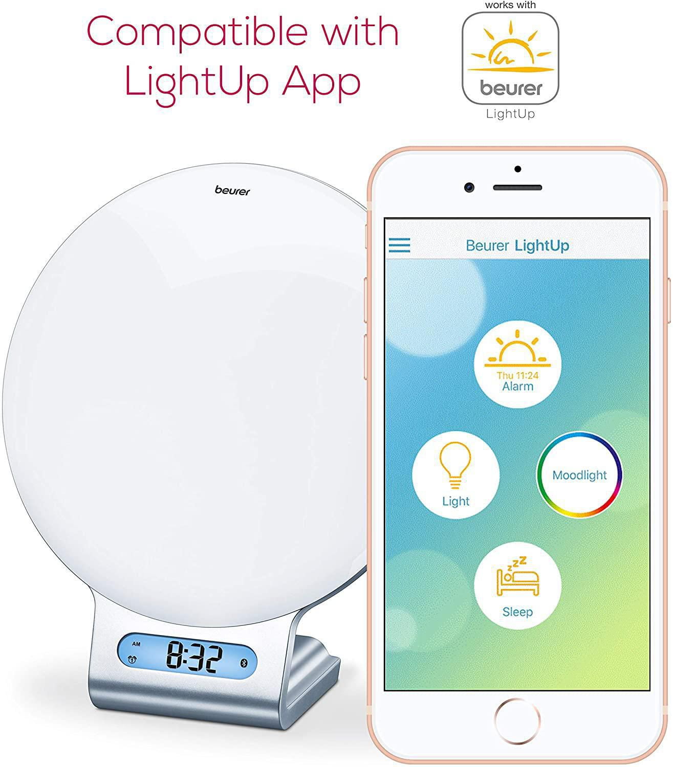 Lampe de réveil Bluetooth 4 en 1 de Beurer