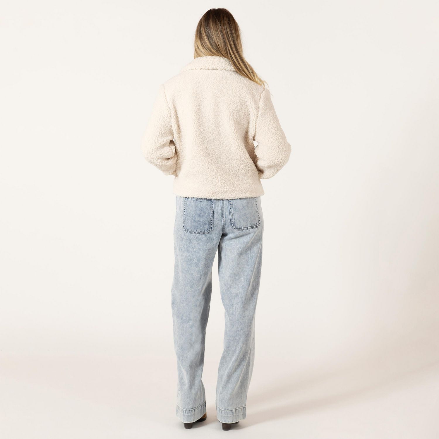 Bloom Girl Veste polaire Sherpa boutonnée