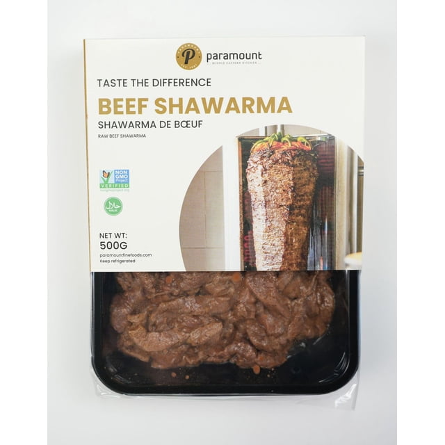 Paramount Fine Foods Beef Shawarma Marinated Fresh Meat