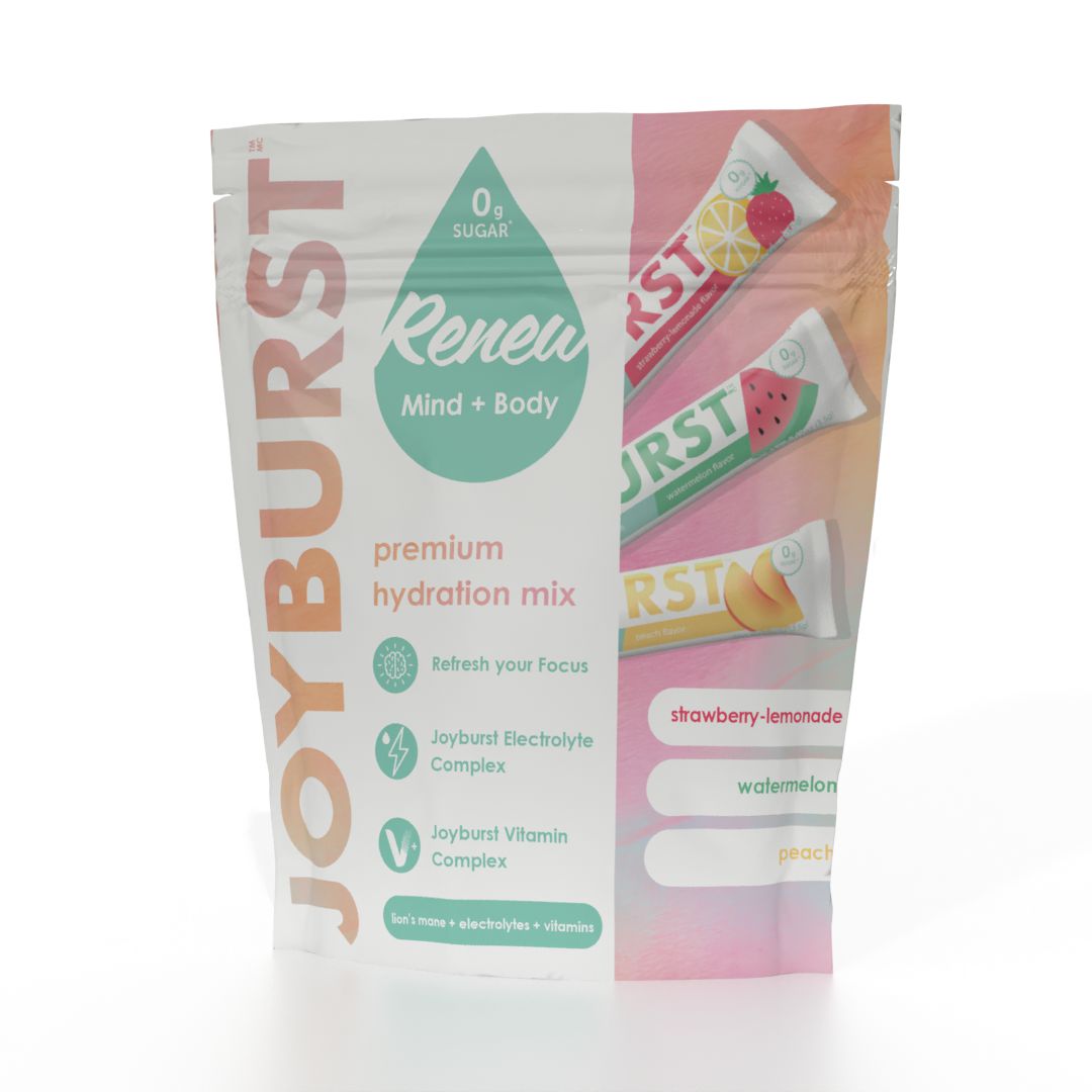 Joyburst Renew Premium Hydration Drink Mix Packets, Variety Pack