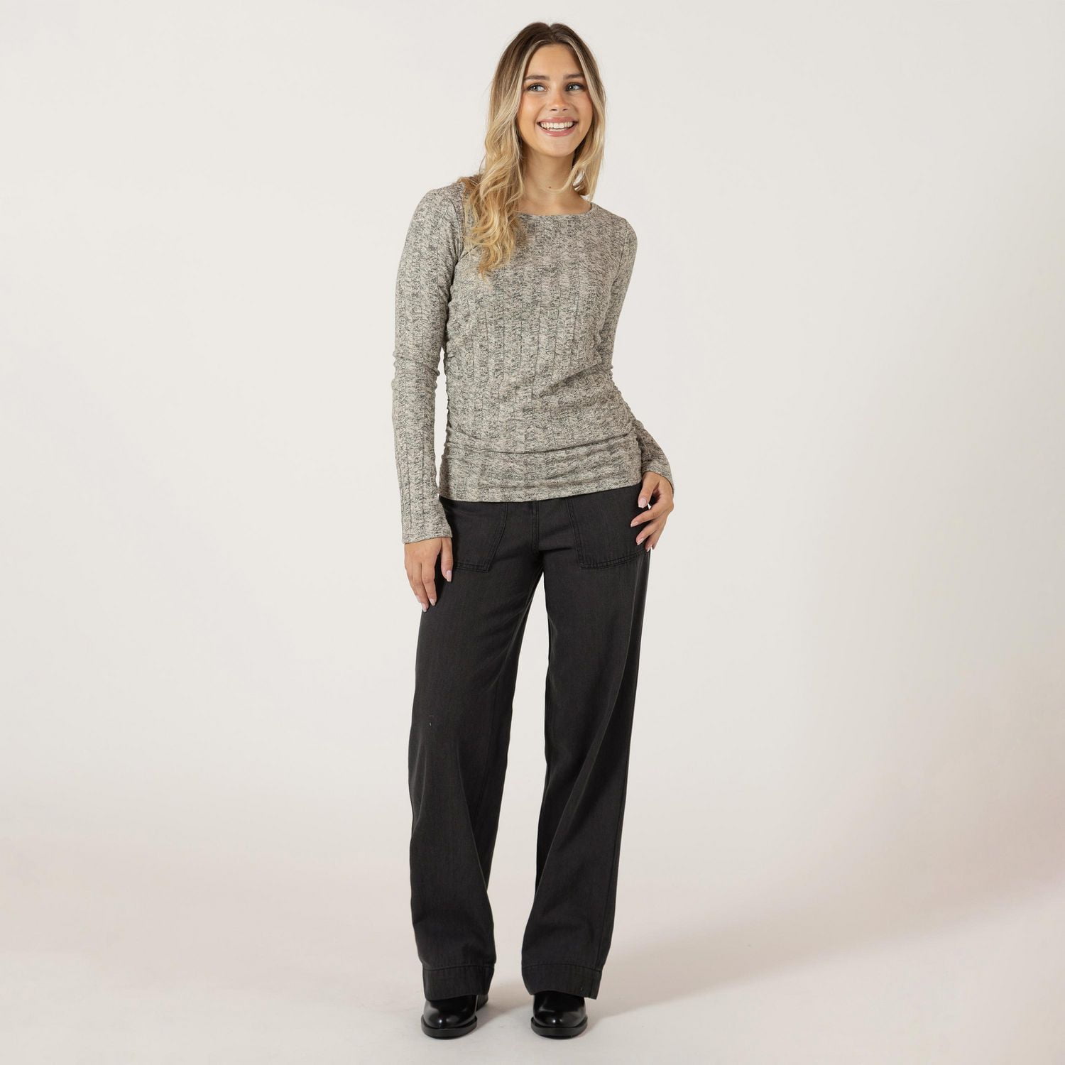 Bloom Girl Chemise à manches longues côtelées