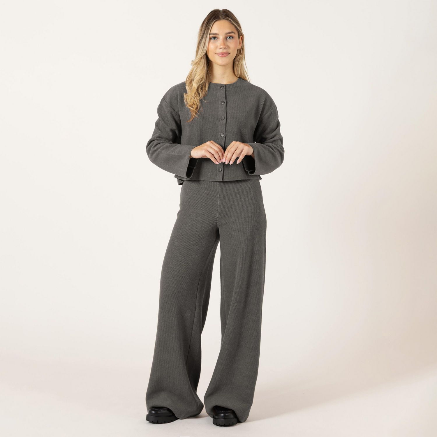 Bloom Girl Pantalon de jogging large à côtes