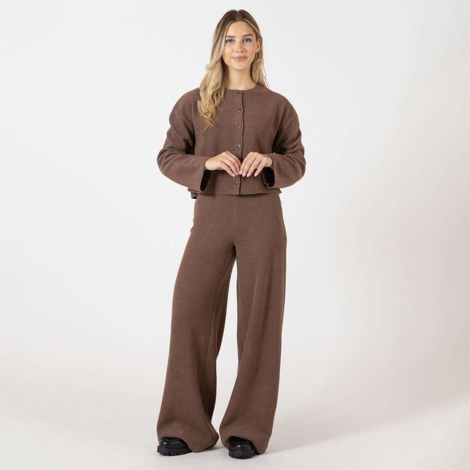 Bloom Girl Pantalon de jogging large à côtes