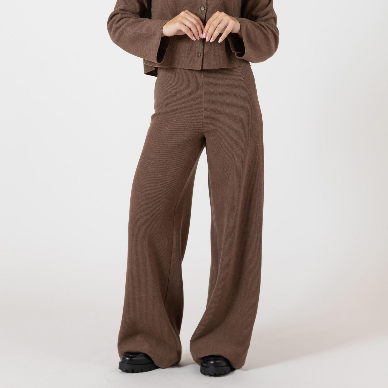 Bloom Girl Ribbed wide leg joggers