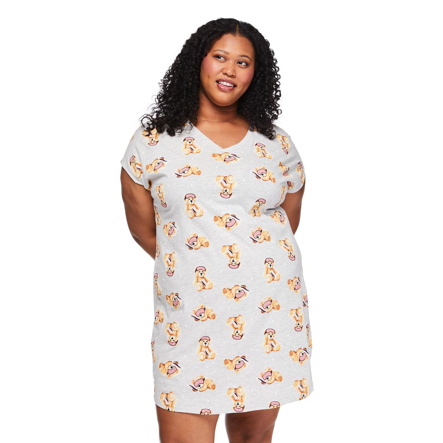 George Women's Plus V-Neck Nightshirt