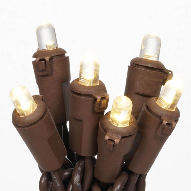 Hometrends Warm White LED Dome Lights, with Brown Wire, 100 Count, LED Dome Lights Walmart.ca