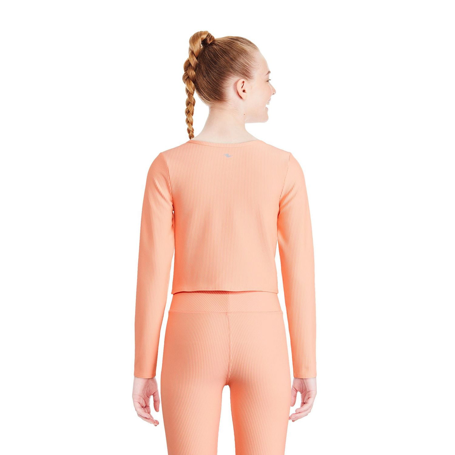 Haut à manches longues en tricot côtelé Athletic Works pour filles Tailles TP–TG