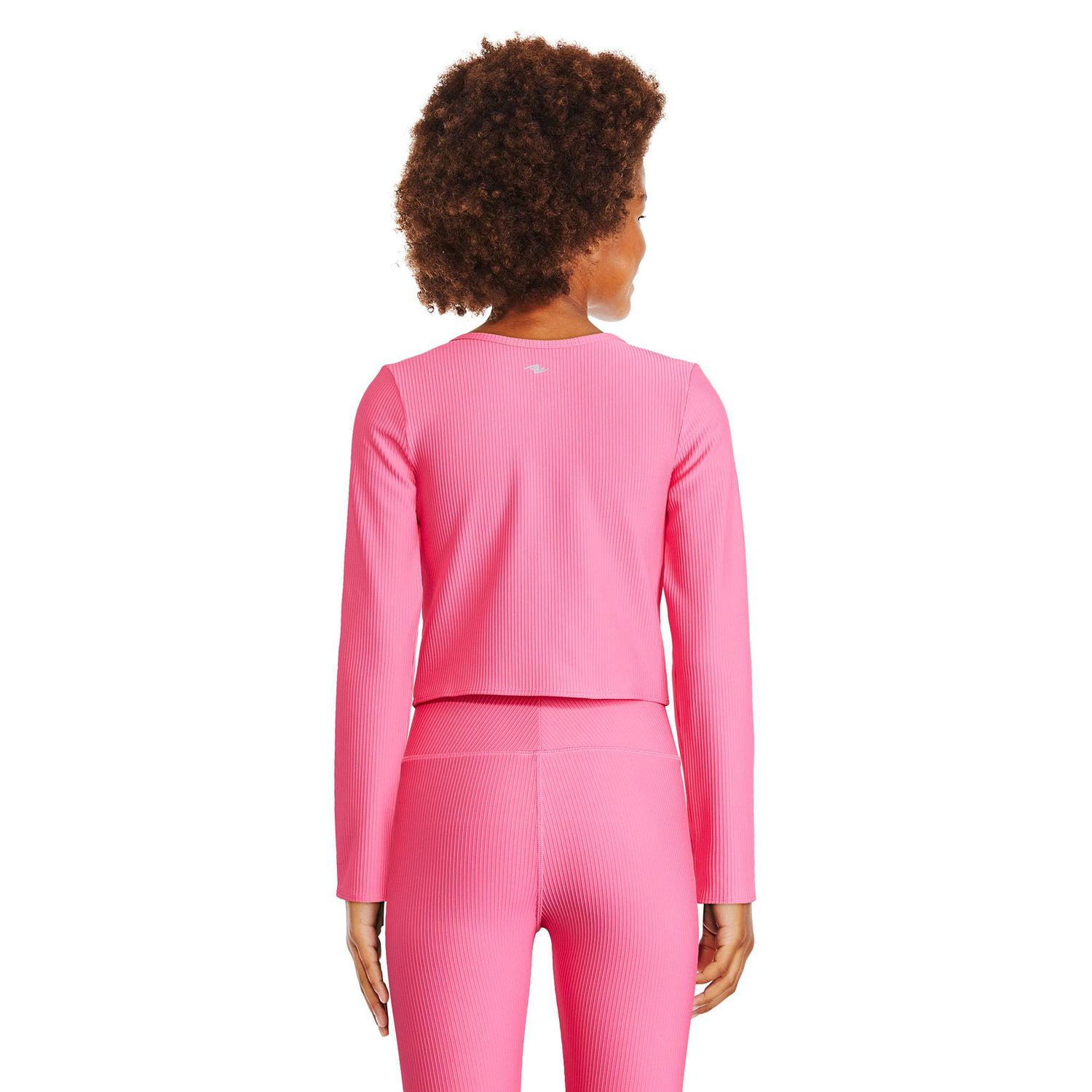 Athletic Works Girls' Long Sleeve Rib Top, Sizes XS-XL