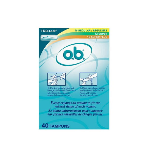 OB OB Pro Comfort Mini Tampon 16s -OBPRO Comfort Super tampons with  Fluid-Lock Grooves for Locked-in Leak Protection