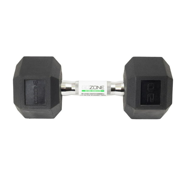 C.P.Sports Hexagon Haltère Courte en Caoutchouc 1-80 kg avec revêtement et poignée chromée