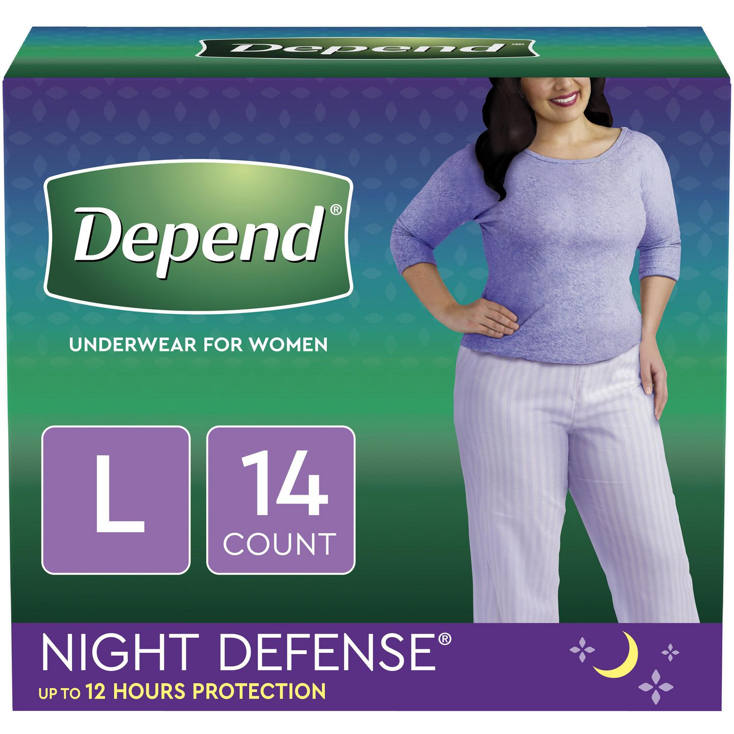 Depend Night Defense Incontinence Overnight Underwear for Women