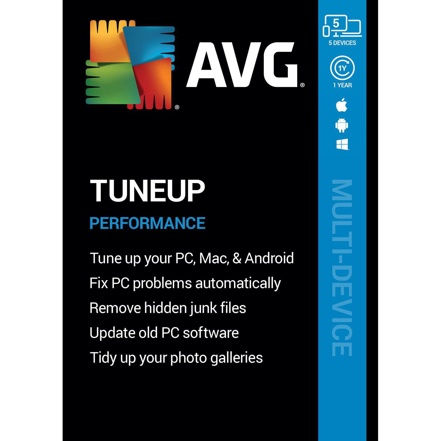 AVG TuneUp 2020,5 Multi Devices 1 Year Walmart Canada