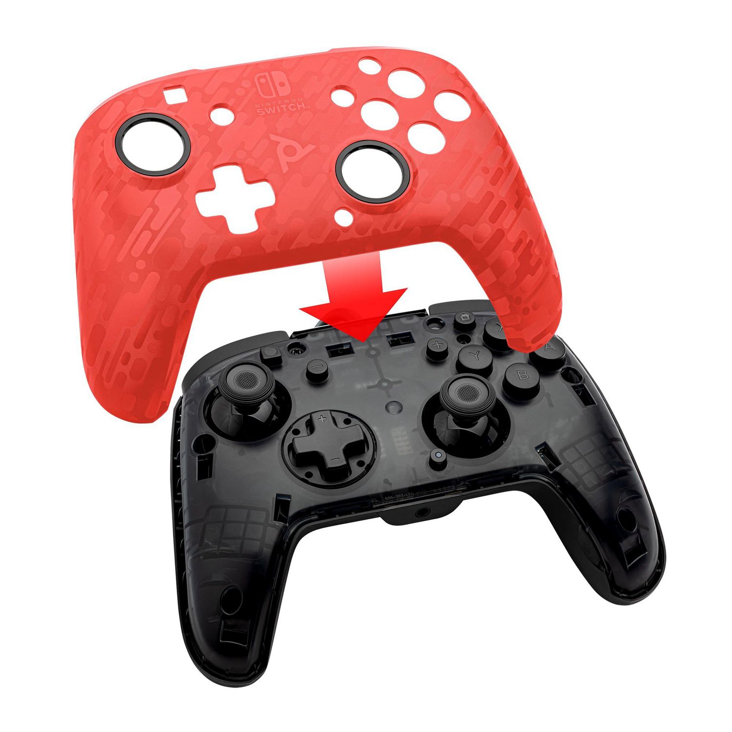 PDP Nintendo Switch Faceoff Deluxe+ Audio Wired Controller: Red