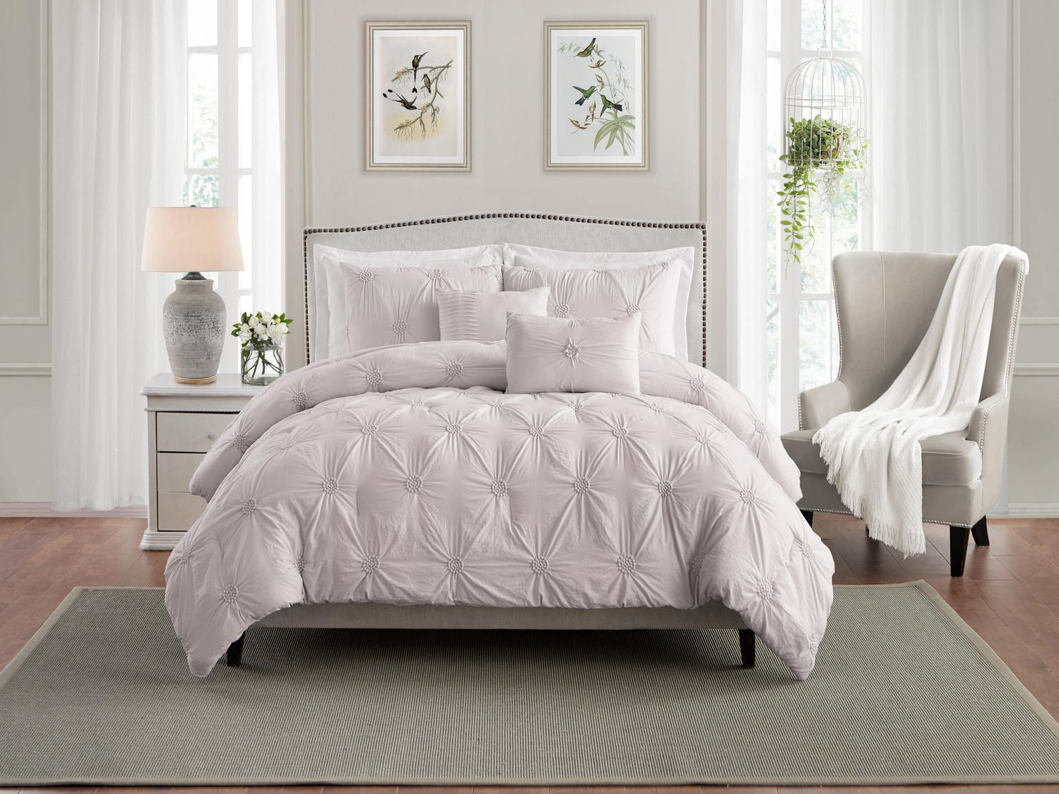 Floral Ruched Comforter Set Walmart Canada