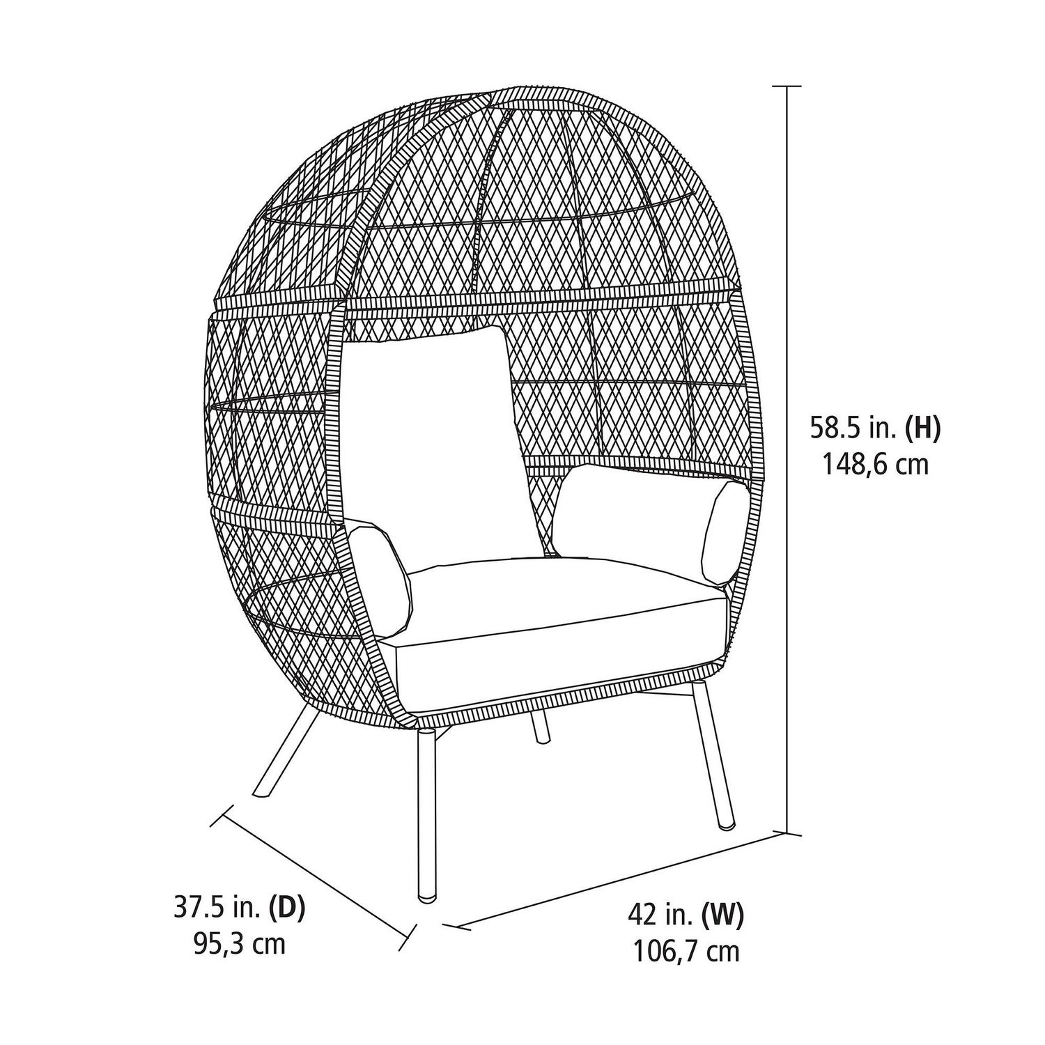 Hometrends outlet egg chair