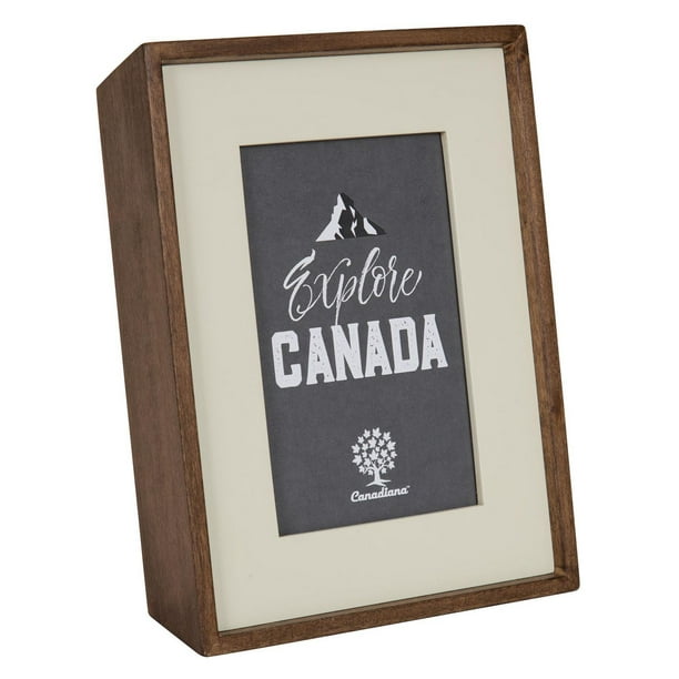 Cadre photo de table Canadiana en similibois brun moyen