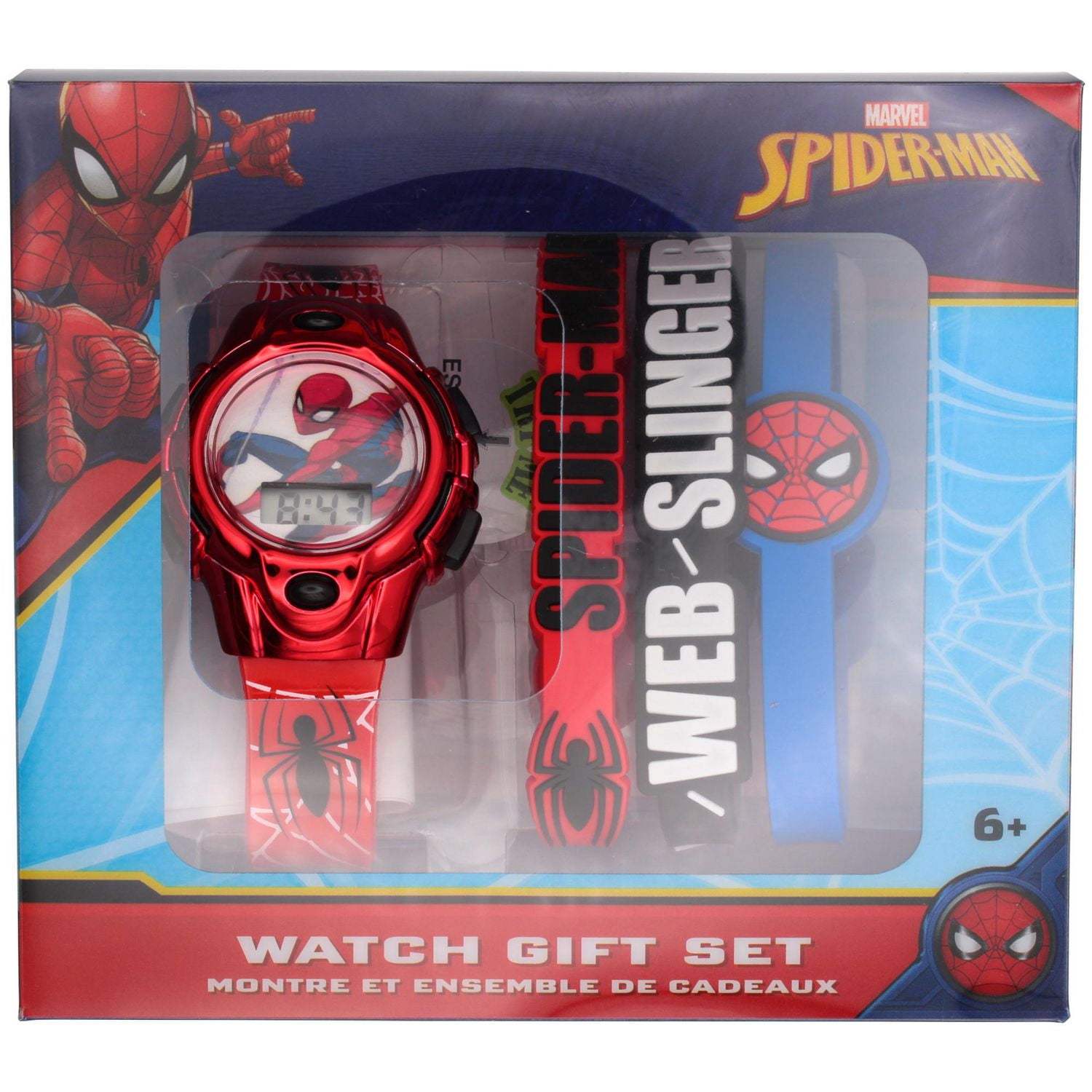 Montre Digitale Enfant Marvel Spider-Man avec Bracelets Interchangeables – Coffret 3 Bandes