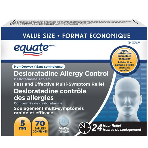 Equate 5 mg Desloratadine Allergy Control Tablets
