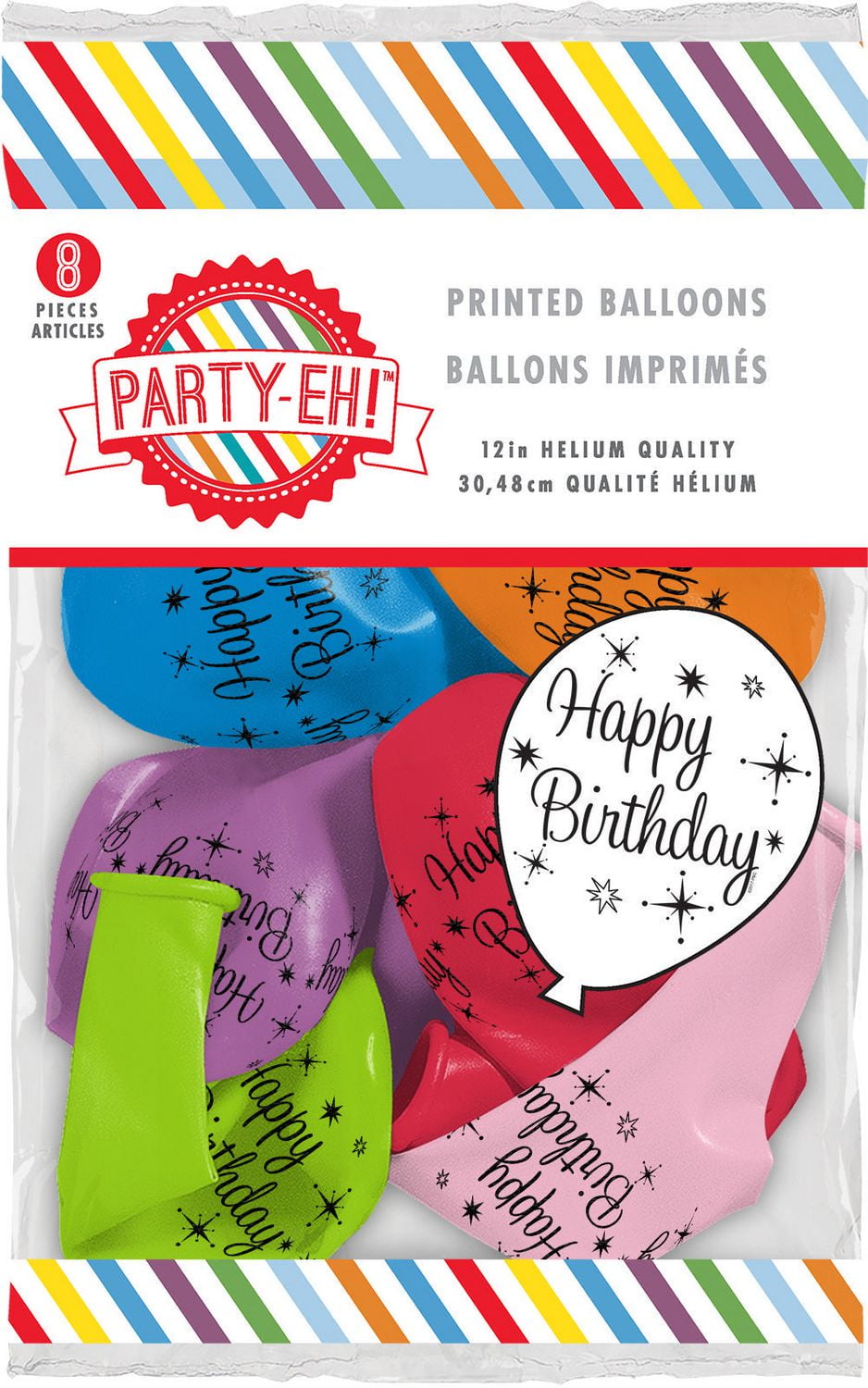 PARTYEH! 12" Helium Quality Latex Balloons Walmart Canada