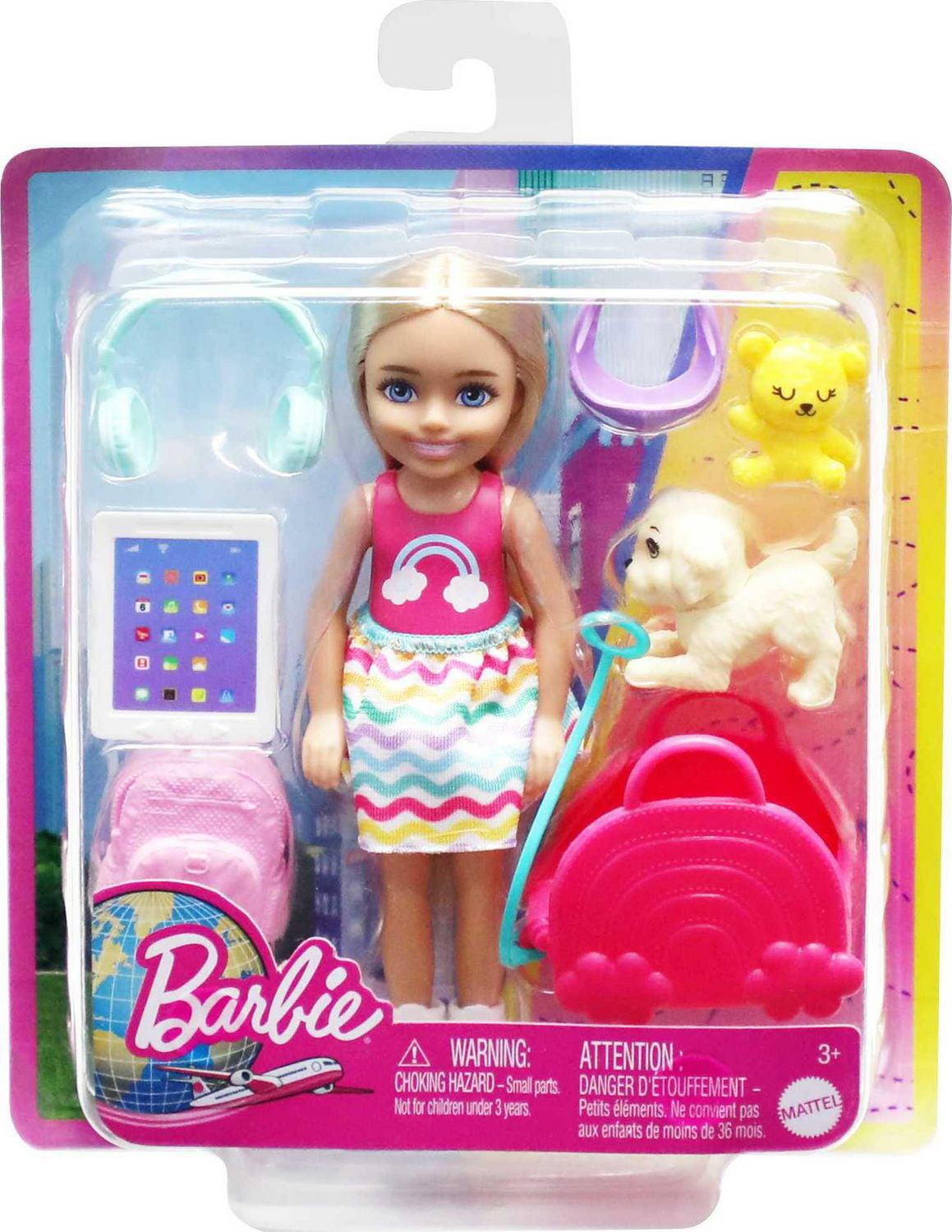 Barbie Toys Chelsea Doll and Accessories Travel Set with Puppy Ages 3 Walmart