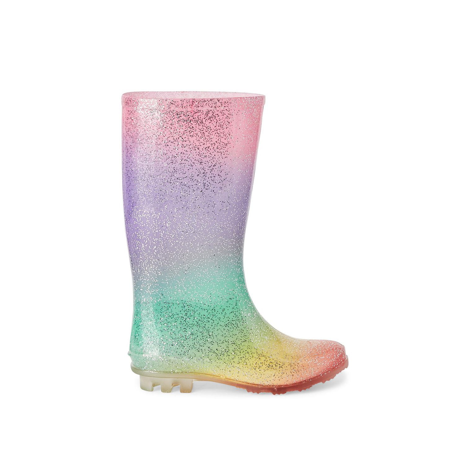 glitter rainbow boots