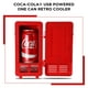 Coca-Cola Single Can Mini Cooler, Mini Car Réfrigérateur, LED Mini USB Réfrigérateur Portable Mini Réfrigérateur Rouge pour Bureau. – image 2 sur 5