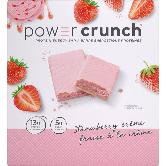 POWER CRUNCH PROTEIN BAR STRAWBERRY CREME 40G, PROTEIN ENERGY BAR