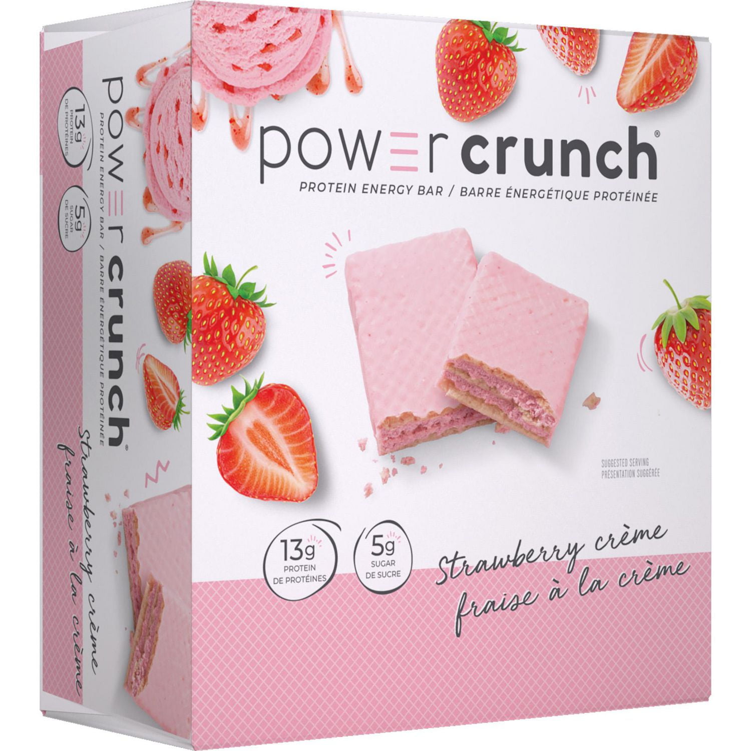 POWER CRUNCH PROTEIN BAR STRAWBERRY CREME 40G, PROTEIN ENERGY BAR