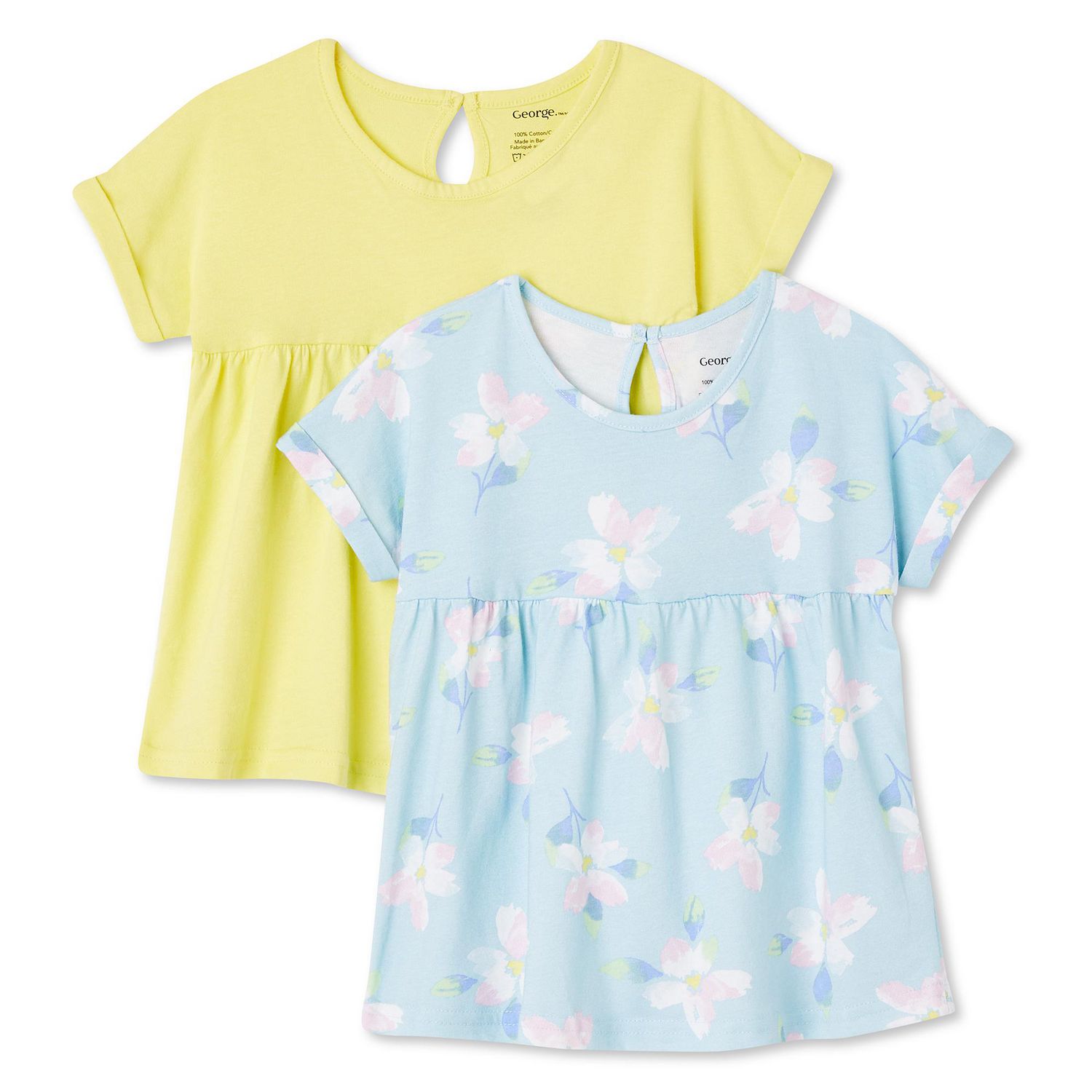 Toddler Girls' Dolman Sleeve Tee 2Pack Walmart Canada