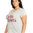 thumbnail image 2 of George Women's Plus V-Neckline Tee, 2 of 6