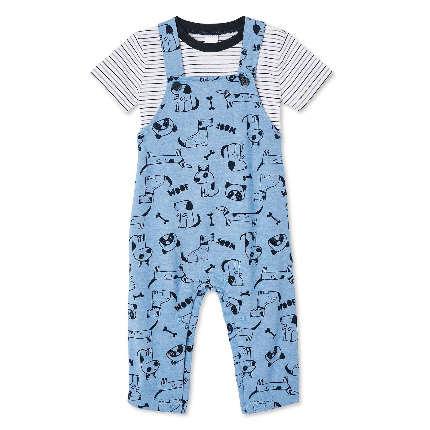 Ensemble 2 pièces avec t-shirt et salopette George pour bébés garçons