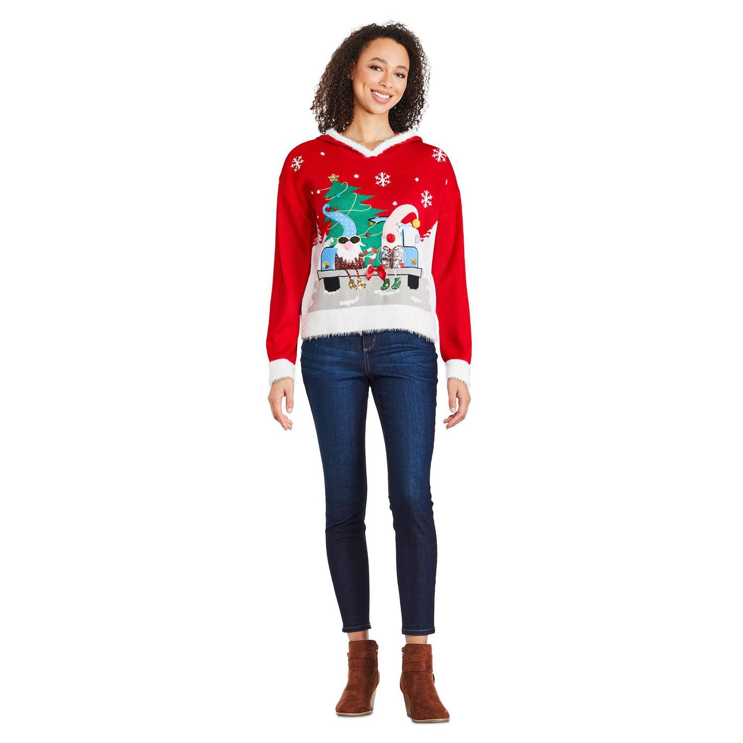 George Women's Hooded Christmas Sweater
