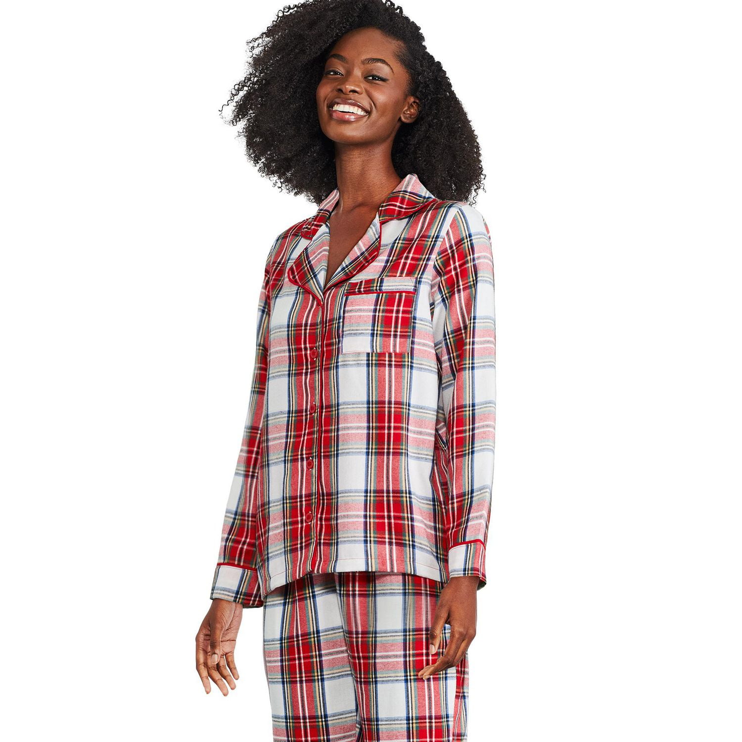 George Family Plaid Notch Collar Pajamas