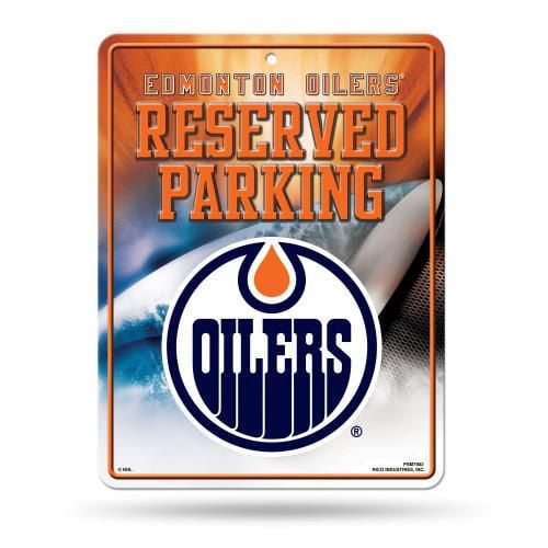 Panneau de stationnement des Oilers d'Edmonton de la LNH