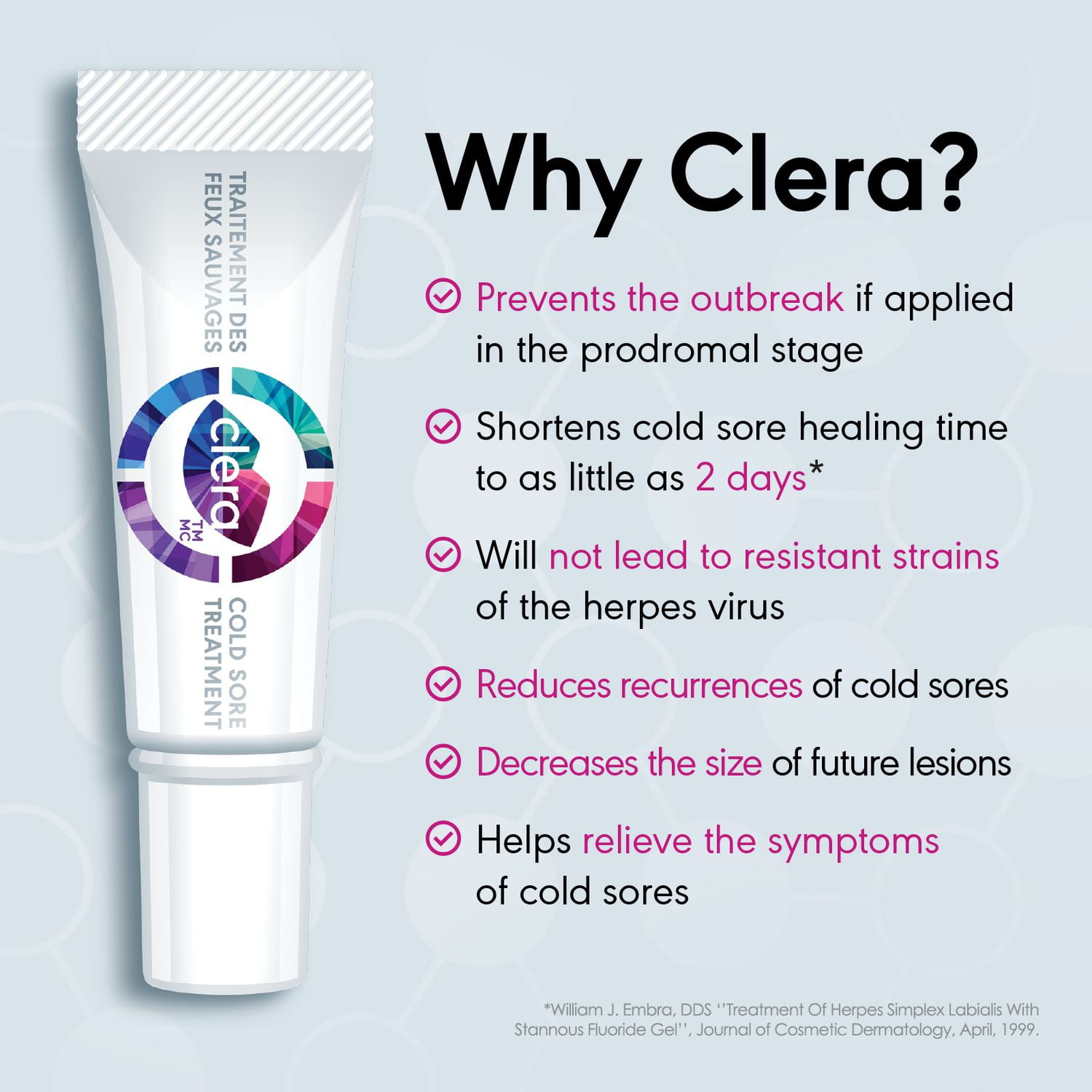 CLERA 5 ml - Traitement des feux sauvages en 2 jours. Prouvé cliniquement.