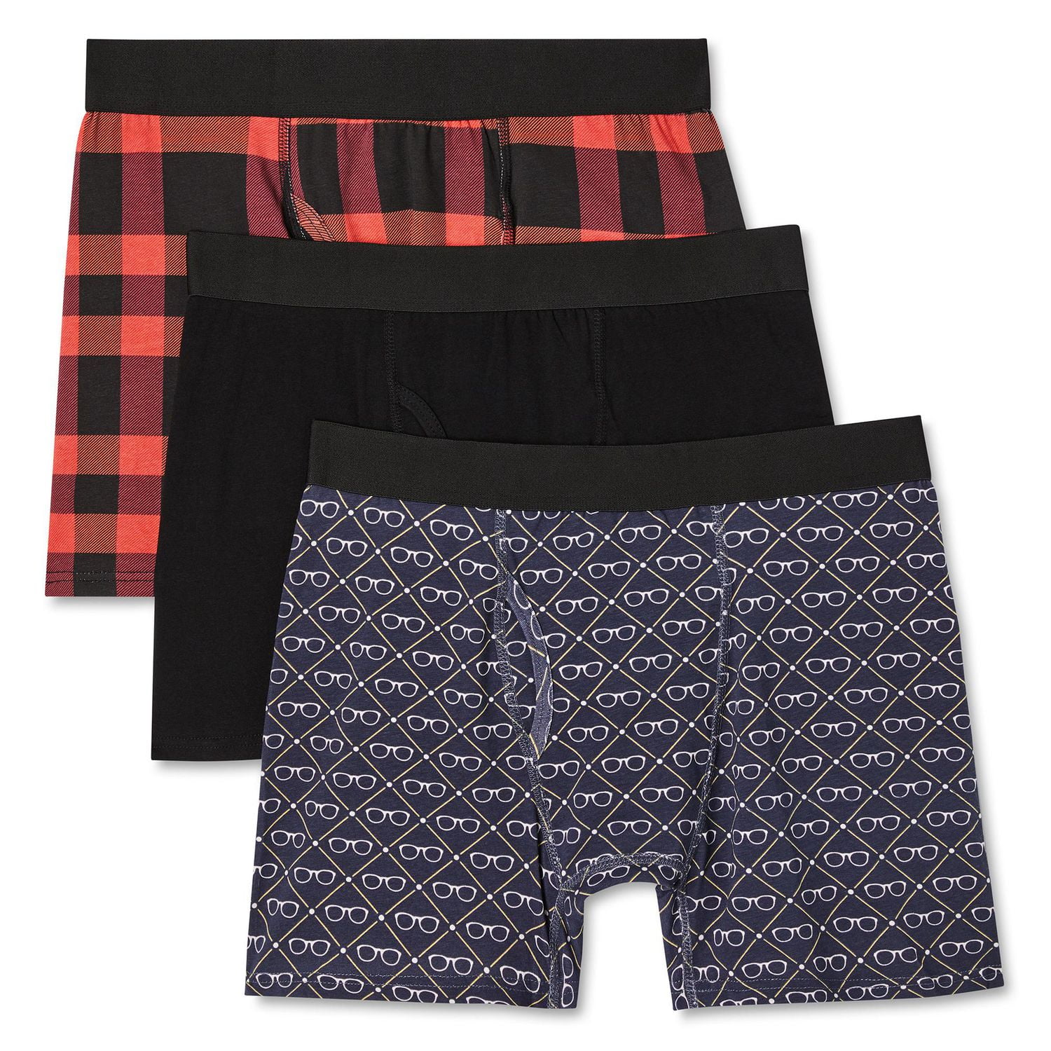 Lot de 3 caleçons boxeurs ajustés George pour hommes Tailles P–TG