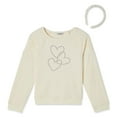 thumbnail image 1 of George Girls' Velour Top and Headband 2-Piece Set, 1 of 2