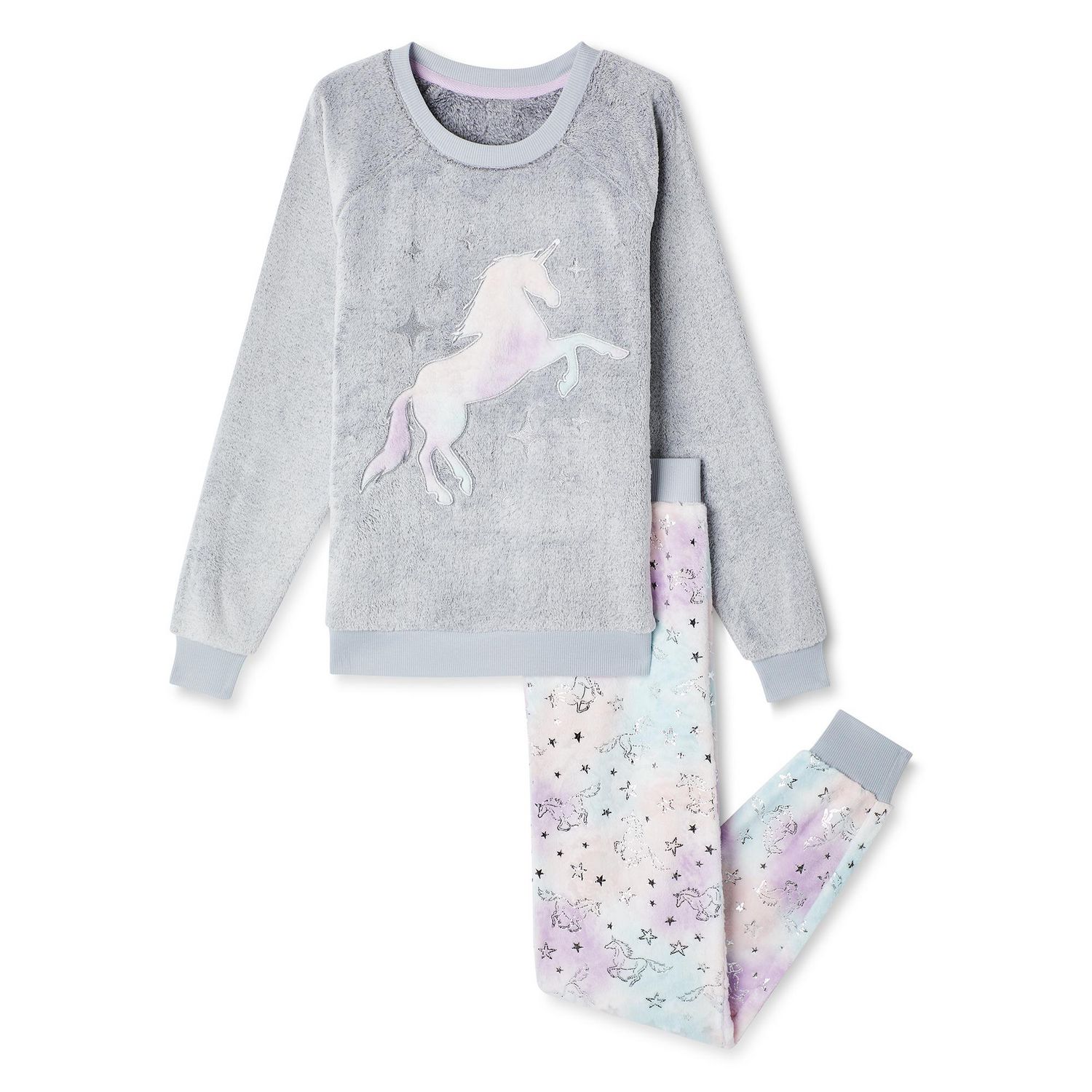 George Girls' Plush Pajamas 2-Piece Set - Walmart.ca