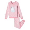thumbnail image 1 of George Girls' Plush Pajamas 2-Piece Set, 1 of 2