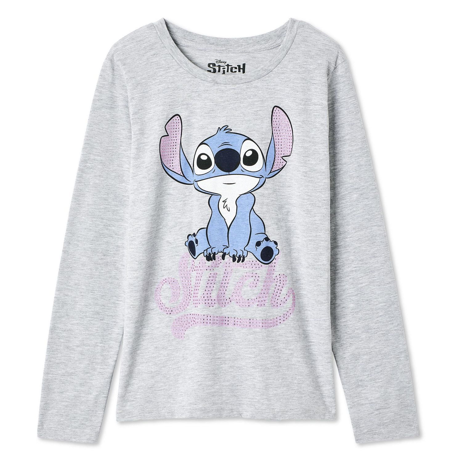 Disney Girls' Stitch Long Sleeve Tee