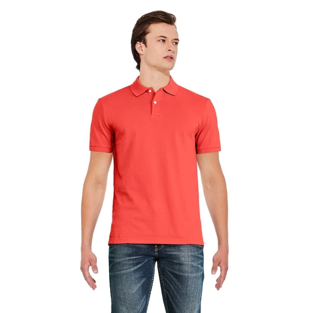 George Men's Short Sleeve Solid Pique Polo