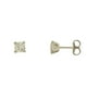 Boucles d'oreilles CZ carrée 4mm en or blanc 14K en boîte – image 1 sur 1