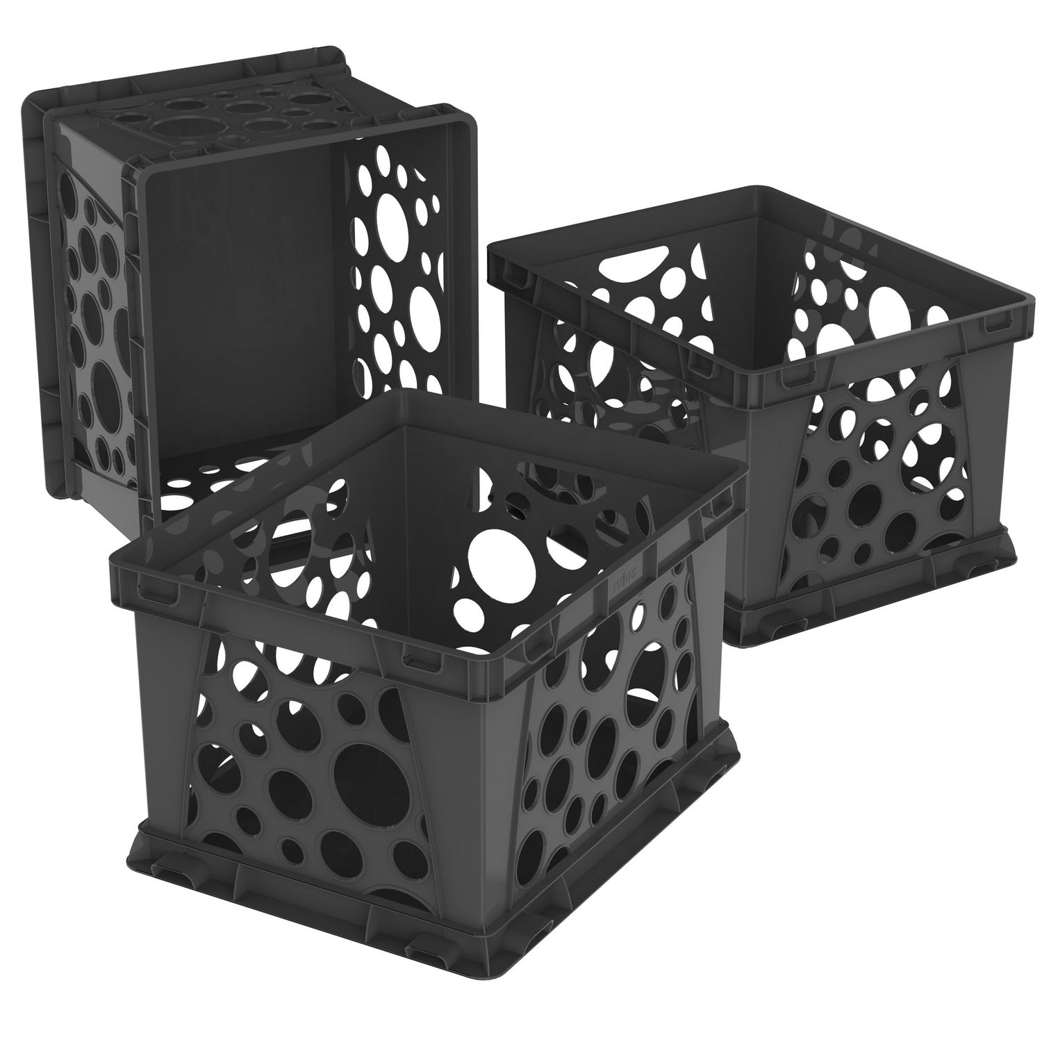 Storex Large Storage & File Crate/ Black (3 units/pack) Walmart Canada