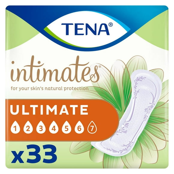 TENA Serviettes contre l’incontinence féminine - Absorption ultime - 33 unités 33 tampons