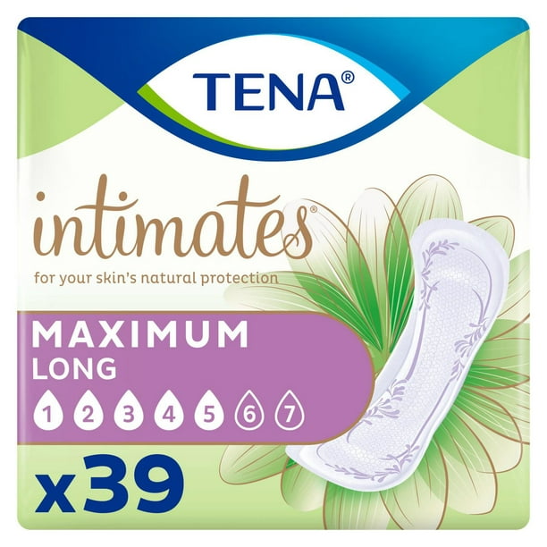 TENA Serviettes contre l’incontinence féminine - Absorption supérieure - Longues - 39 unités
