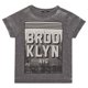 T-Shirt Gris À Imprimé                       « Brooklyn » Délavé À l'acide George British Design Pour Garçons – image 1 sur 2