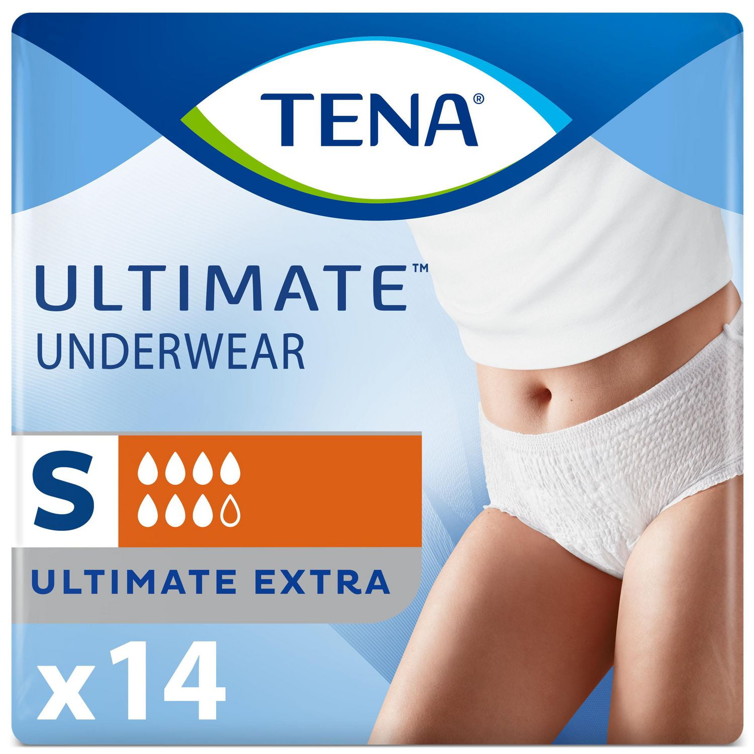 TENA Incontinence Underwear, Ultimate Absorbency, Small, 14 Count 